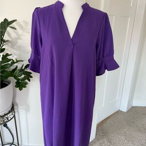 Chic Purple Midi Dress